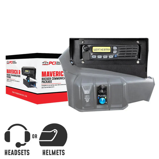 Maverick R PCI Trax Rocker Communications Package with Headsets and Icom Radio 2 Person Upgrade OTH Carbon Fiber Headset 5030 - Topspeed