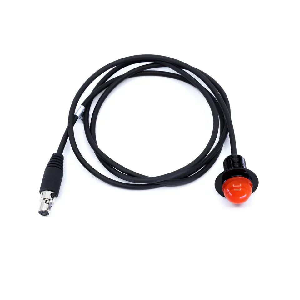 Panel/Hole Mount Push to talk button, ELITE / TRAX Intercom, Female Pins, 4 Feet Straight Cord, Each - Topspeed