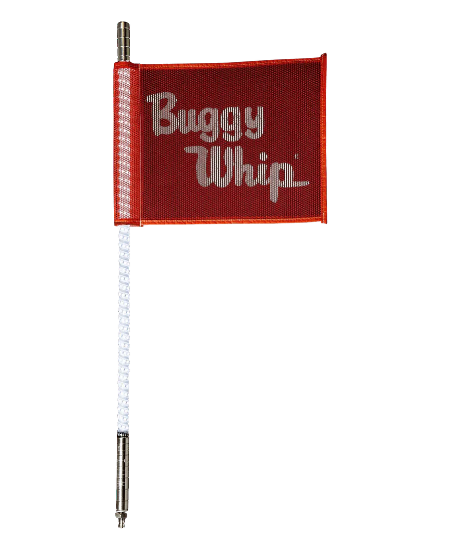 LED Whip w Flag - Threaded Base