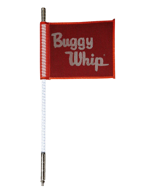 LED Whip w Flag - Threaded Base