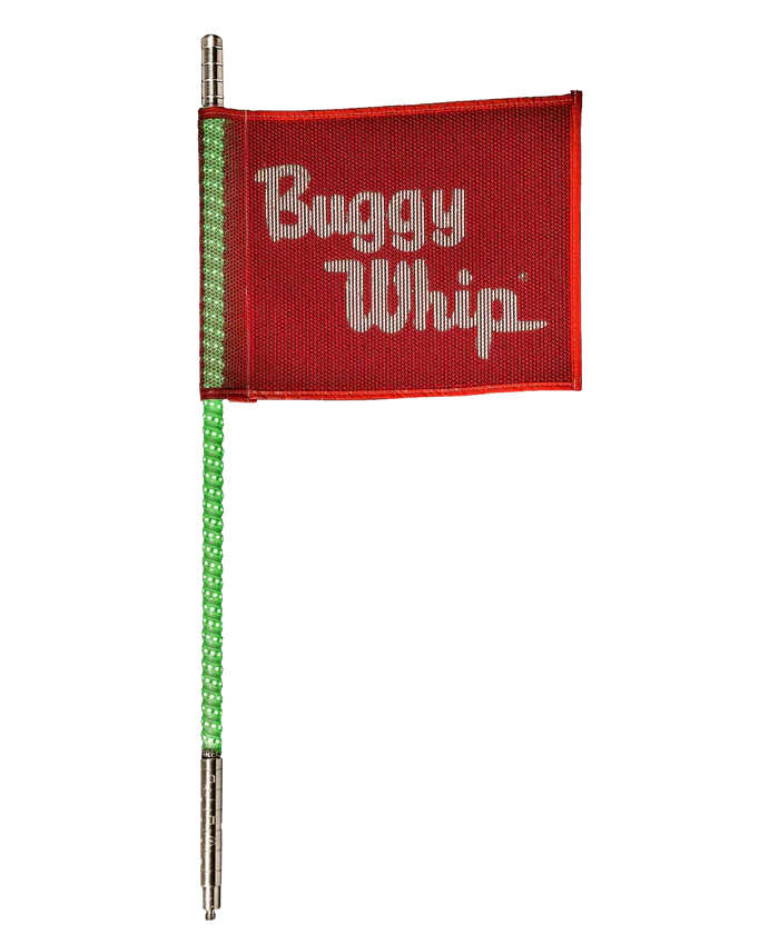 LED Whip w Flag - Threaded Base