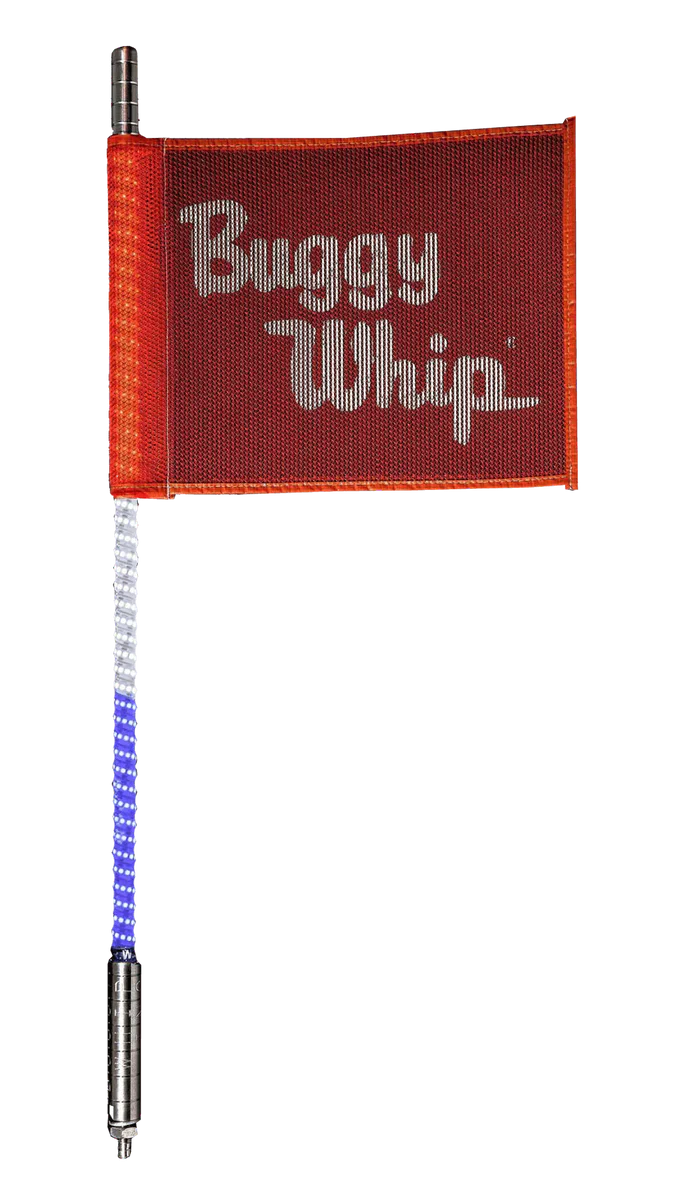 LED Whip w Flag - Threaded Base