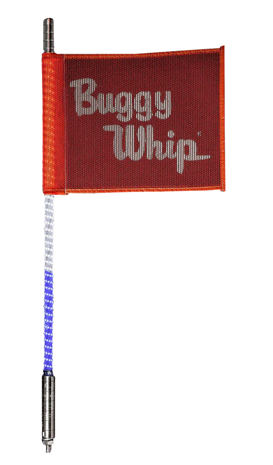 LED Whip w Flag - Threaded Base