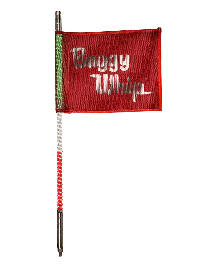 LED Whip w Flag - Threaded Base