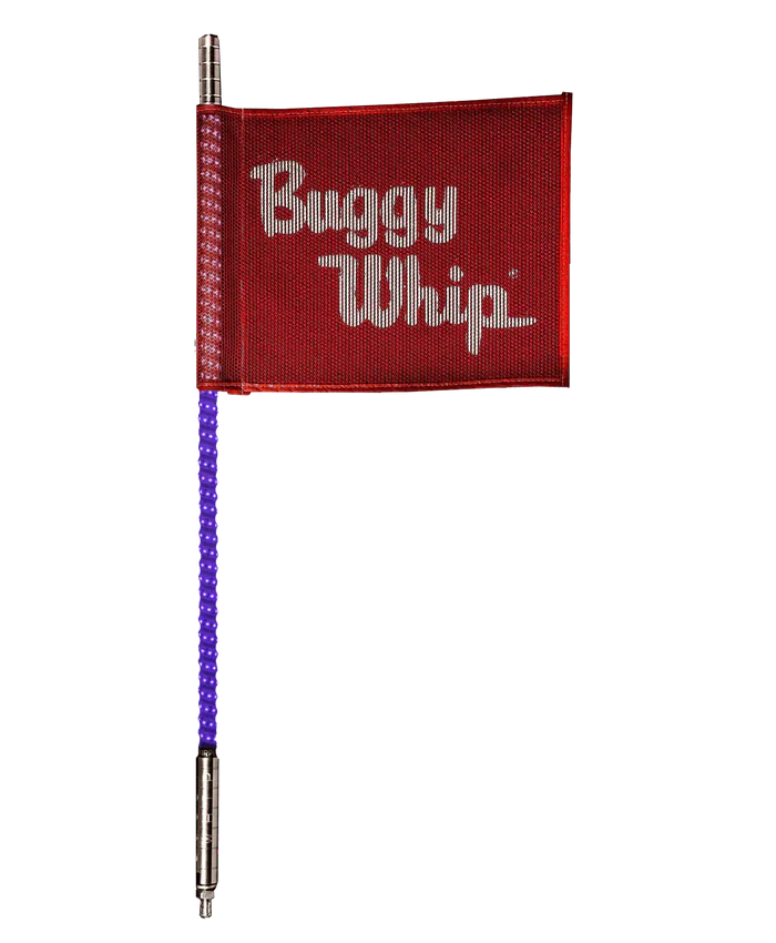 LED Whip w Flag - Threaded Base