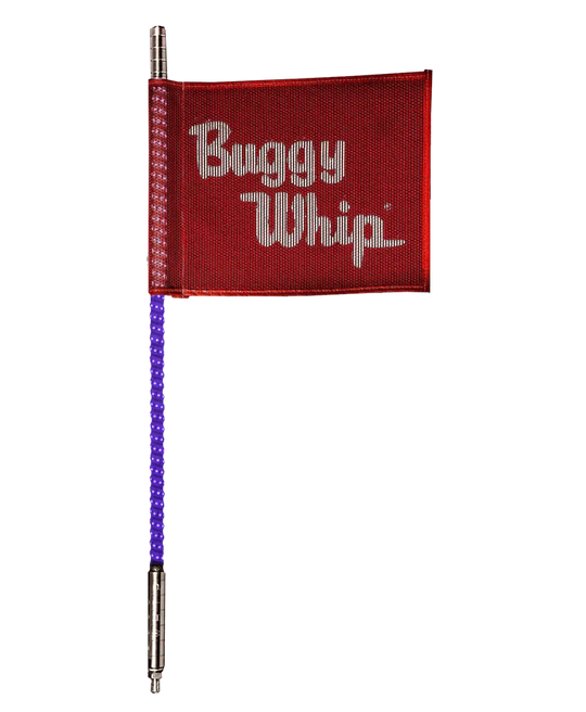 LED Whip w Flag - Threaded Base