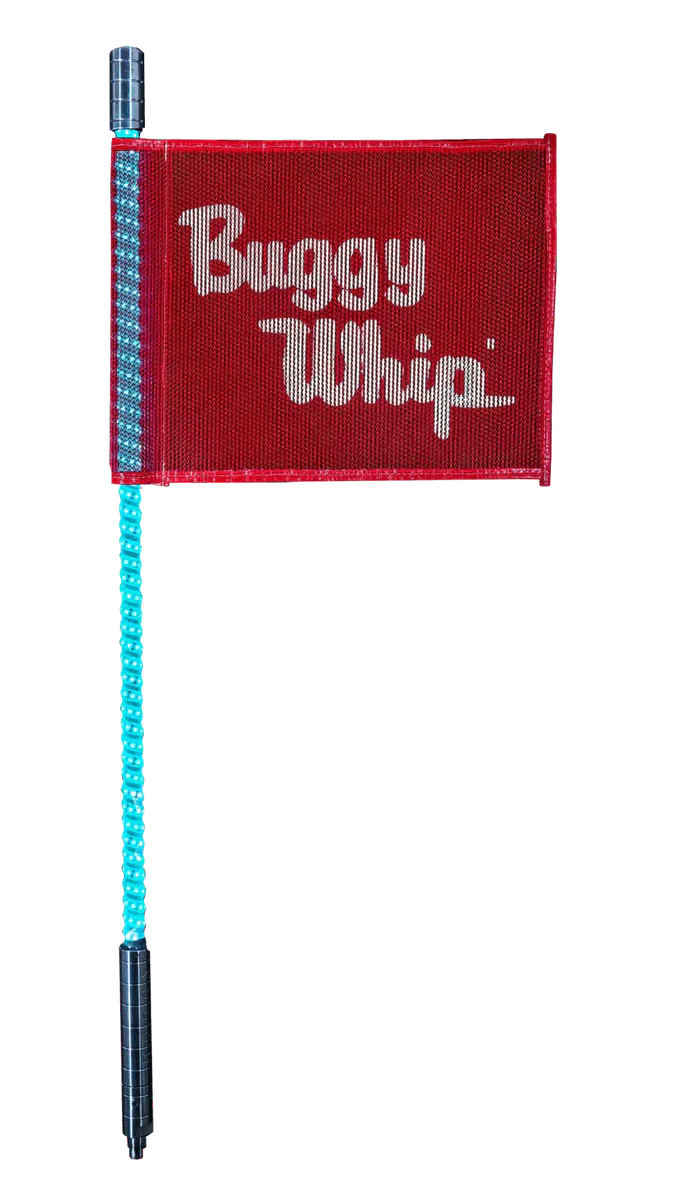 LED Whip w Flag - Threaded Base