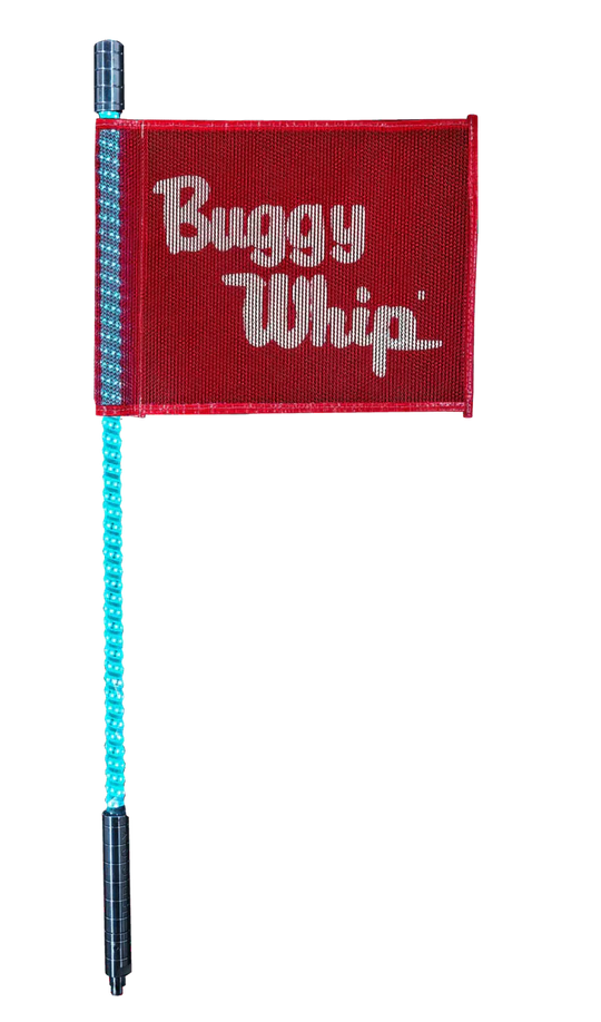 LED Whip w Flag - Threaded Base