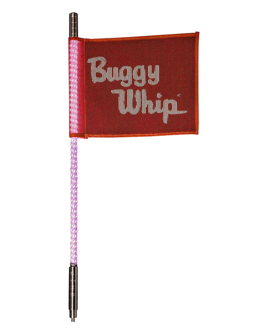 LED Whip w Flag - Threaded Base