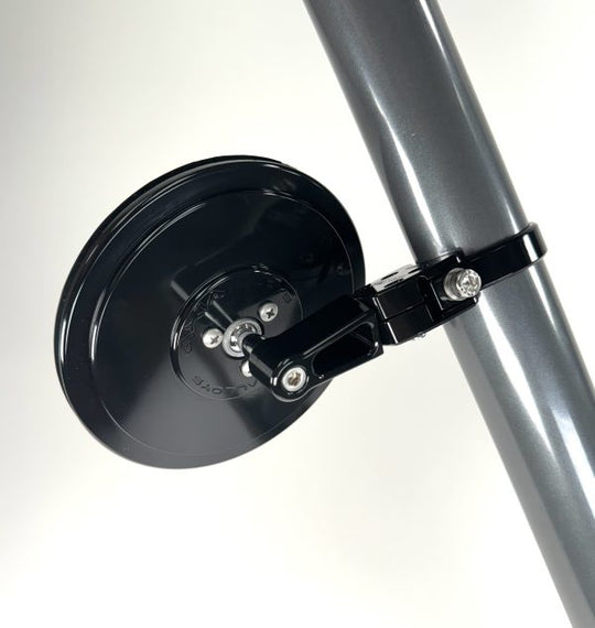 5 Inch Round Convex Side Mirror - Black, Each