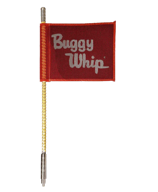 LED Whip w Flag - Threaded Base