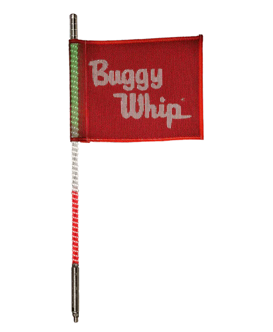 LED Whip w Flag - Threaded Base