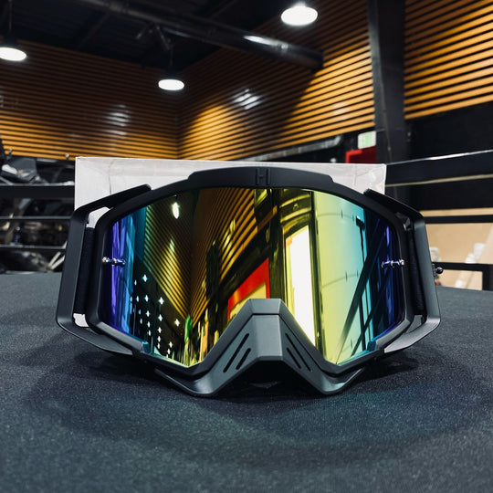 Goggle, SPACE, Elite Design, Black / Gray, Gold Pre-Curved lens, Each