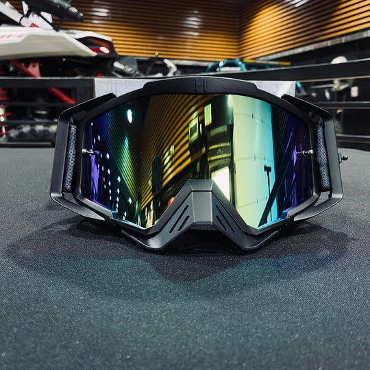 Goggle, STEALTH, Elite Design, Stealth Camo / Black, Gold Pre-Curved lens, Each