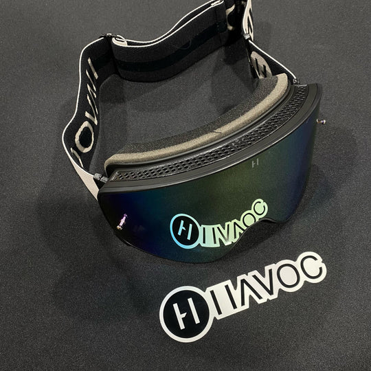 نظارات واقية، عاصفة الصحراء، تصميم لا متناهي، حزام بني، عدسة مغناطيسية ذهبية، إطار أسود، كل واحدة