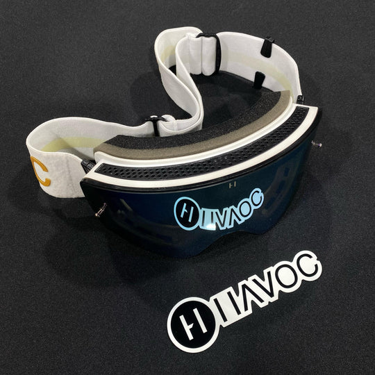 Goggle, IMPERIAL, Infinity Design, White/Gold Strap, Gold Magnetic Lens, White Frame, Each