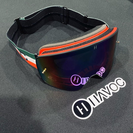 نظارات واقية، آ،فيفا مكسيكو!، تصميم إنفينيتي، حزام علم المكسيك، عدسة مغناطيسية خضراء، إطار أحمر، كل واحدة