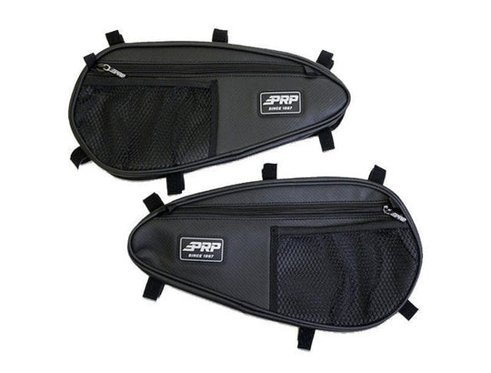 (PRP) (UTV28) Powersports Cargo Carrier, Stock Door Bag, Front, Lower, Driver/Passenger, Vinyl, Black, Polaris, Pair
