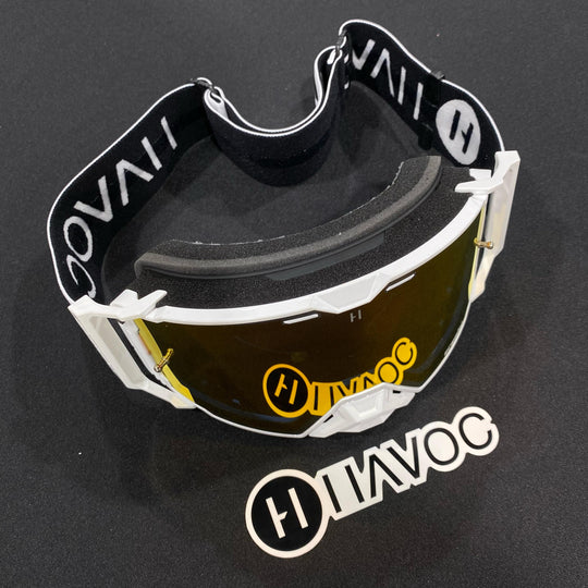 Tempest Helios White Strap Red Crystal HD Lens White Frame, Each