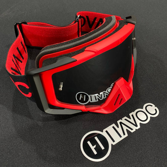 Apollo Red / Black Silver Mirror Pre-Curved lens, Each