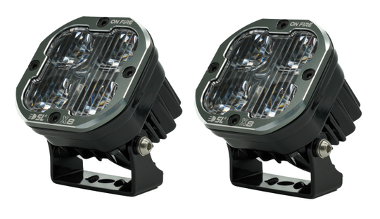 SPECIAL LIGHTING CAVOK X8 AUXILIARY LED LAMP PAIR ( ON FIRE )