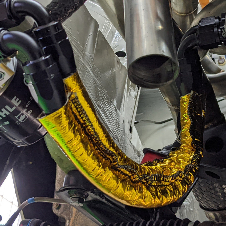 Heat Sleeves , Heat Sheath Gold, Reflective line sleeve. Each