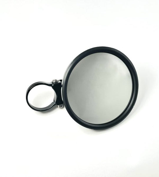 5 Inch Round Convex Side Mirror - Black, Each