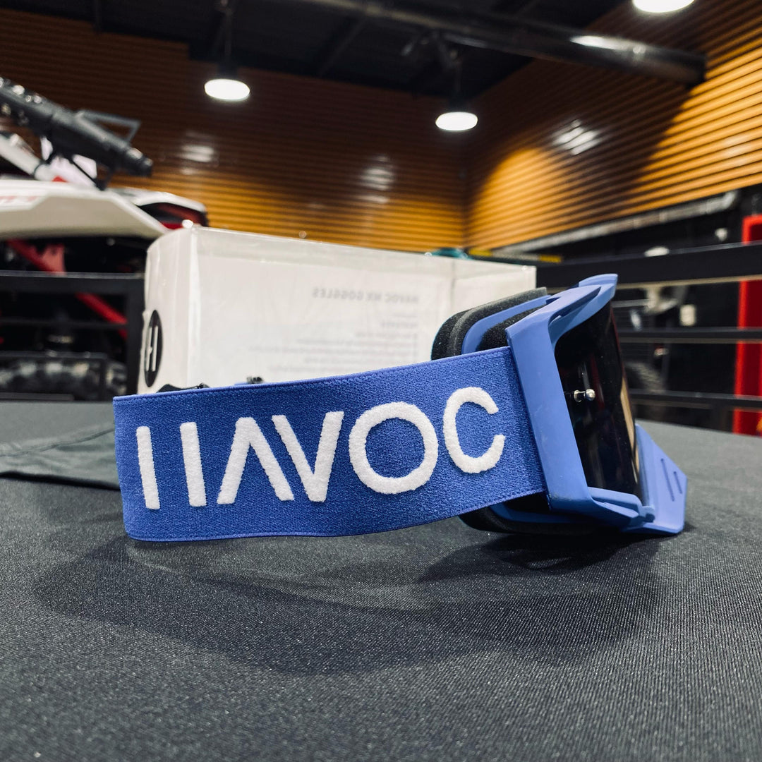 Goggle, ROYAL, Elite Design, Blue, Smoke Pre-Curved lens, Each