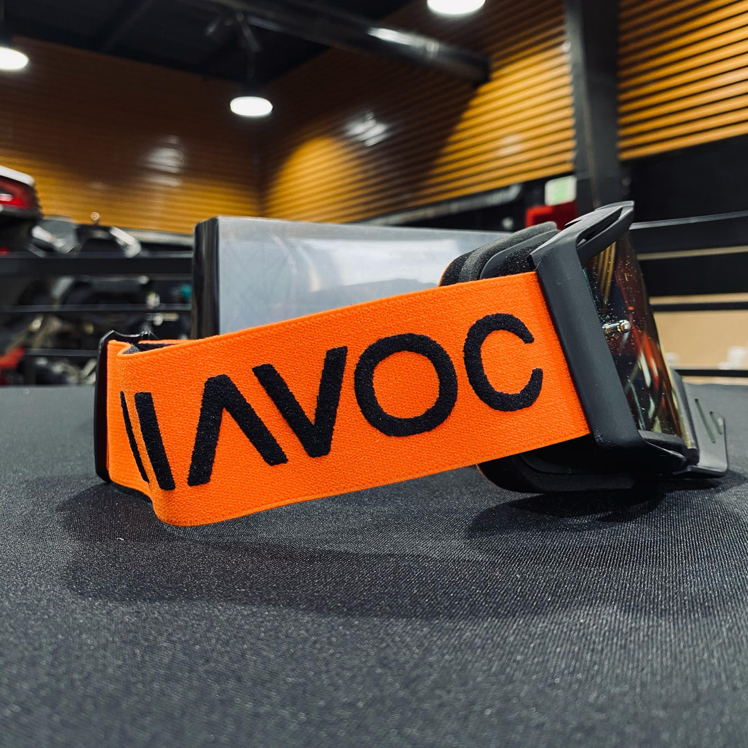 Goggle, SAFETY, Elite Design, Orange / Black, Orange Pre-Curved lens, Each