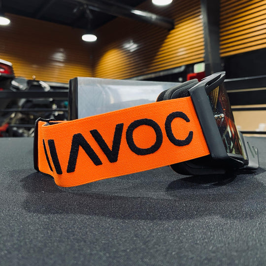 Goggle, SAFETY, Elite Design, Orange / Black, Orange Pre-Curved lens, Each