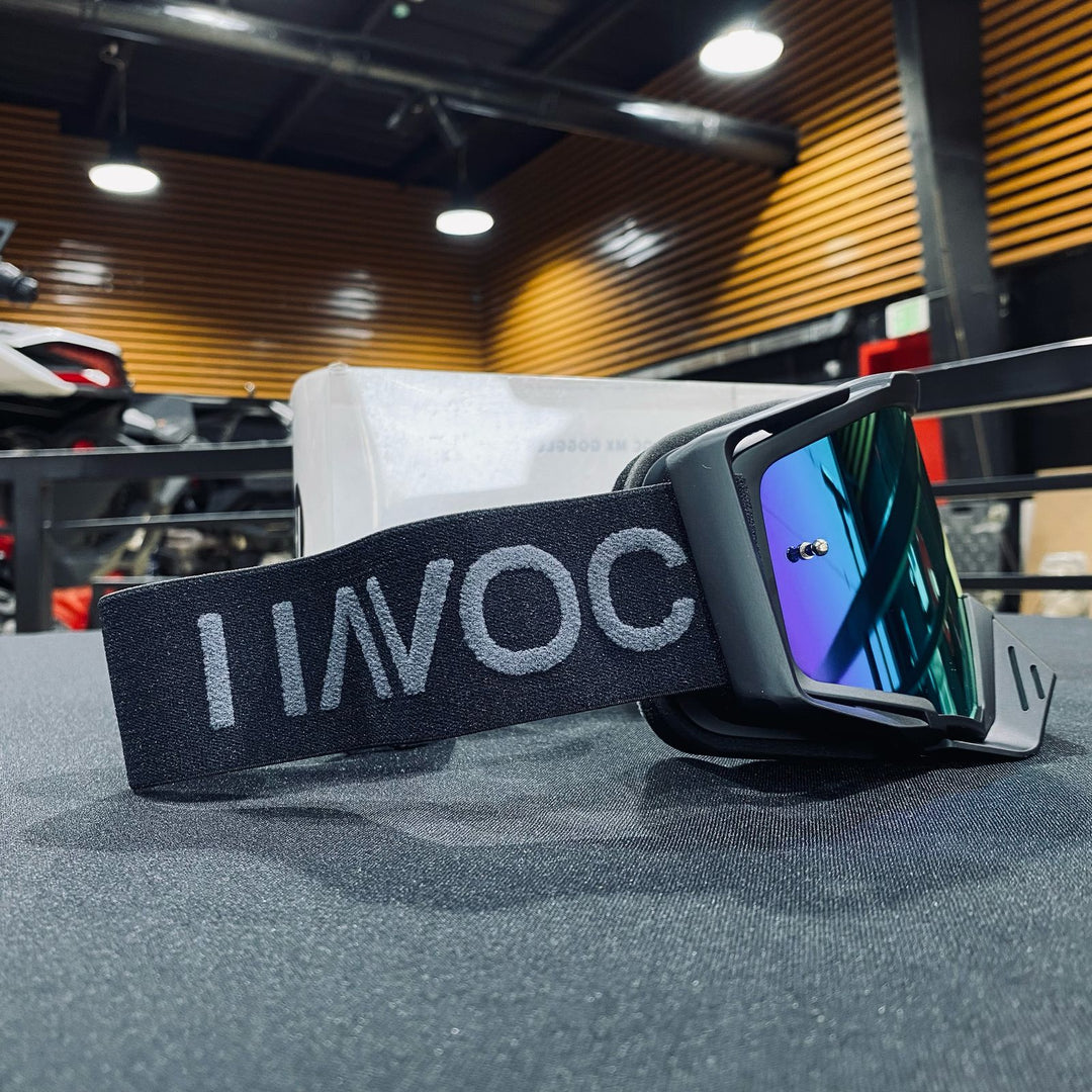 Goggle, SPACE, Elite Design, Black / Gray, Gold Pre-Curved lens, Each