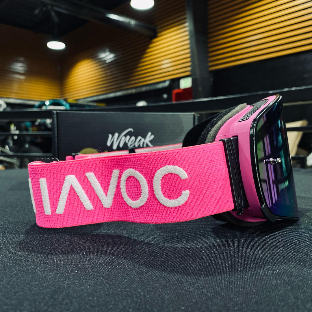 نظارات واقية، تاكو الثلاثاء، تصميم إنفينيتي، حزام تاكو، عدسات مغناطيسية قوس قزح، إطار أبيض، كل واحدة