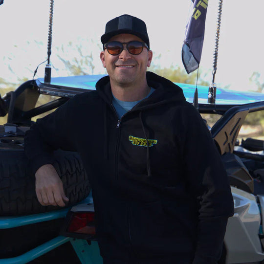 T-Shirt Medium Premium Neon Lazer Zip Hoody Black - Topspeed