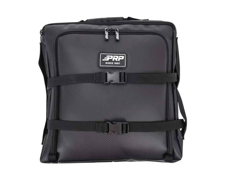 (PRP) (UTV28) Cargo Carrier, Storage Bag, Can-Am Under Seat, Vinyl, Carbon Fiber Black, 18.5" x16.5" Each