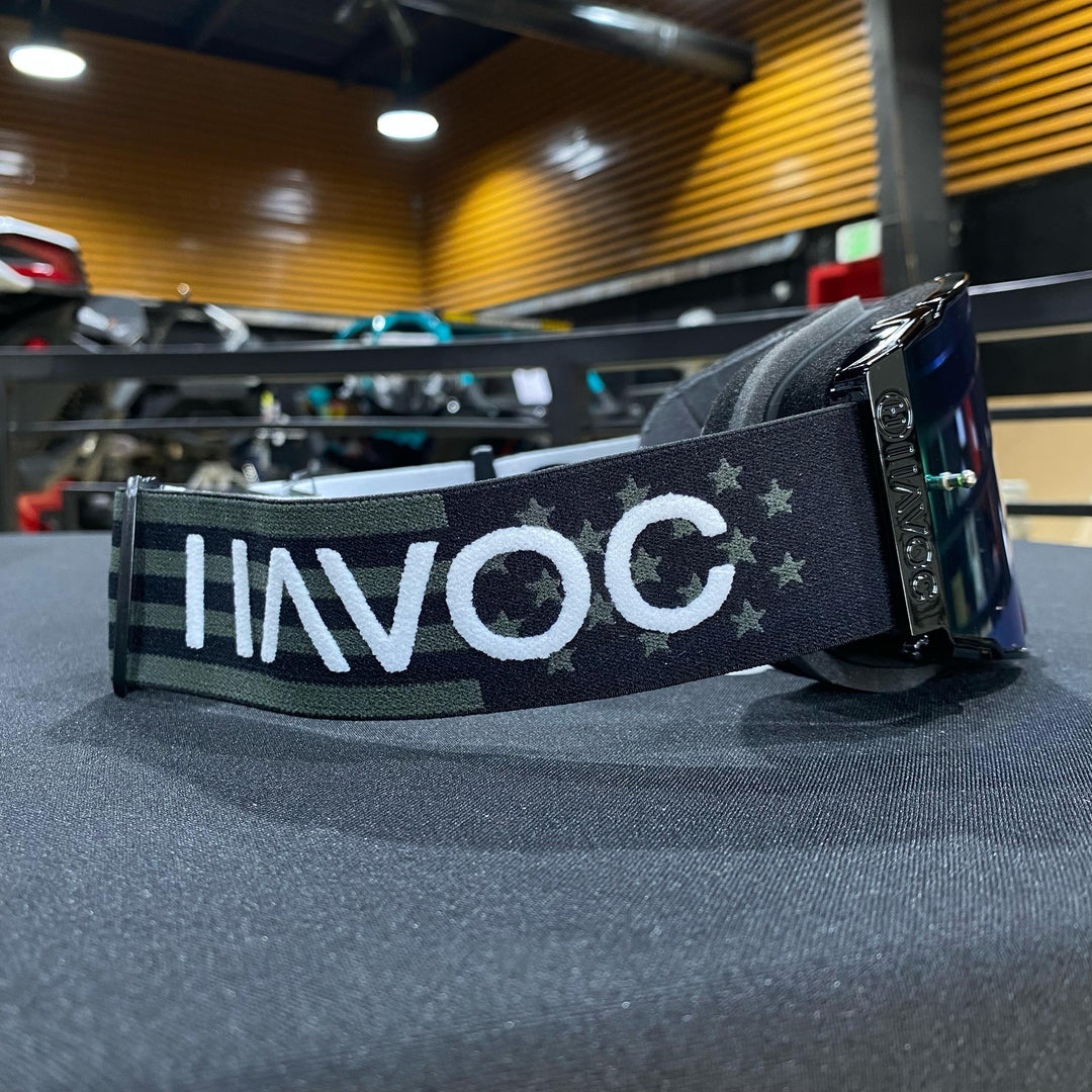 States Helios Black Flag Strap Green Crystal HD Lens Black Frame, Each