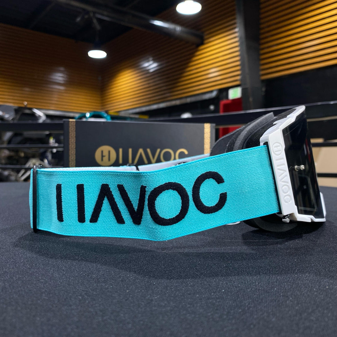 Tiffany Helios Tiffany Blue Strap Smoke Lens White Frame, Each