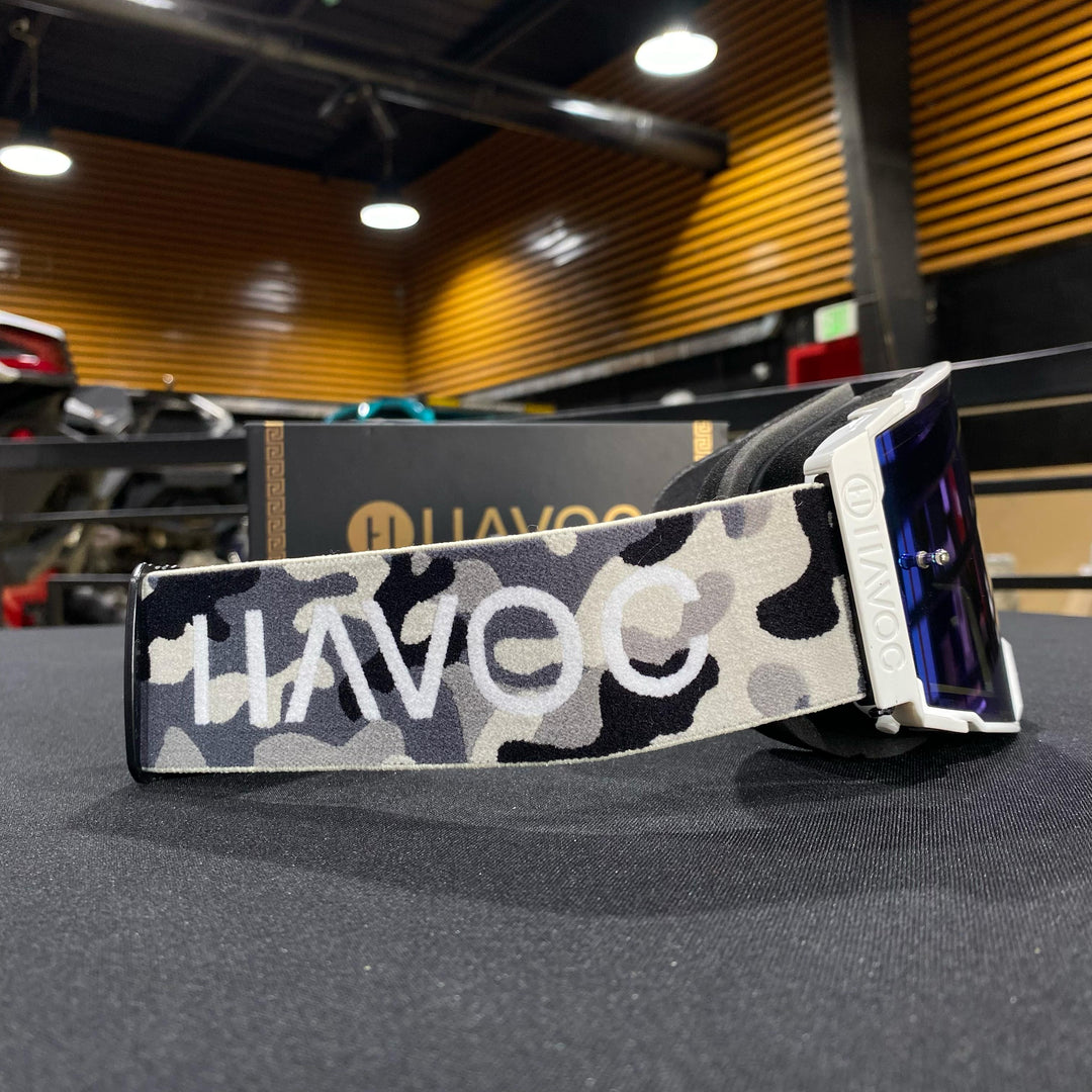 Arctic Camo Helios Arctic Camo Strap Blue Crystal HD Lens White Frame, Each