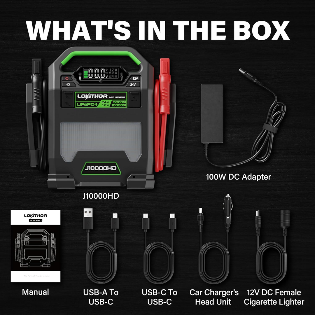 J10000HD 12V 10000 Amp and 24V 5000 Amp Jump Starter