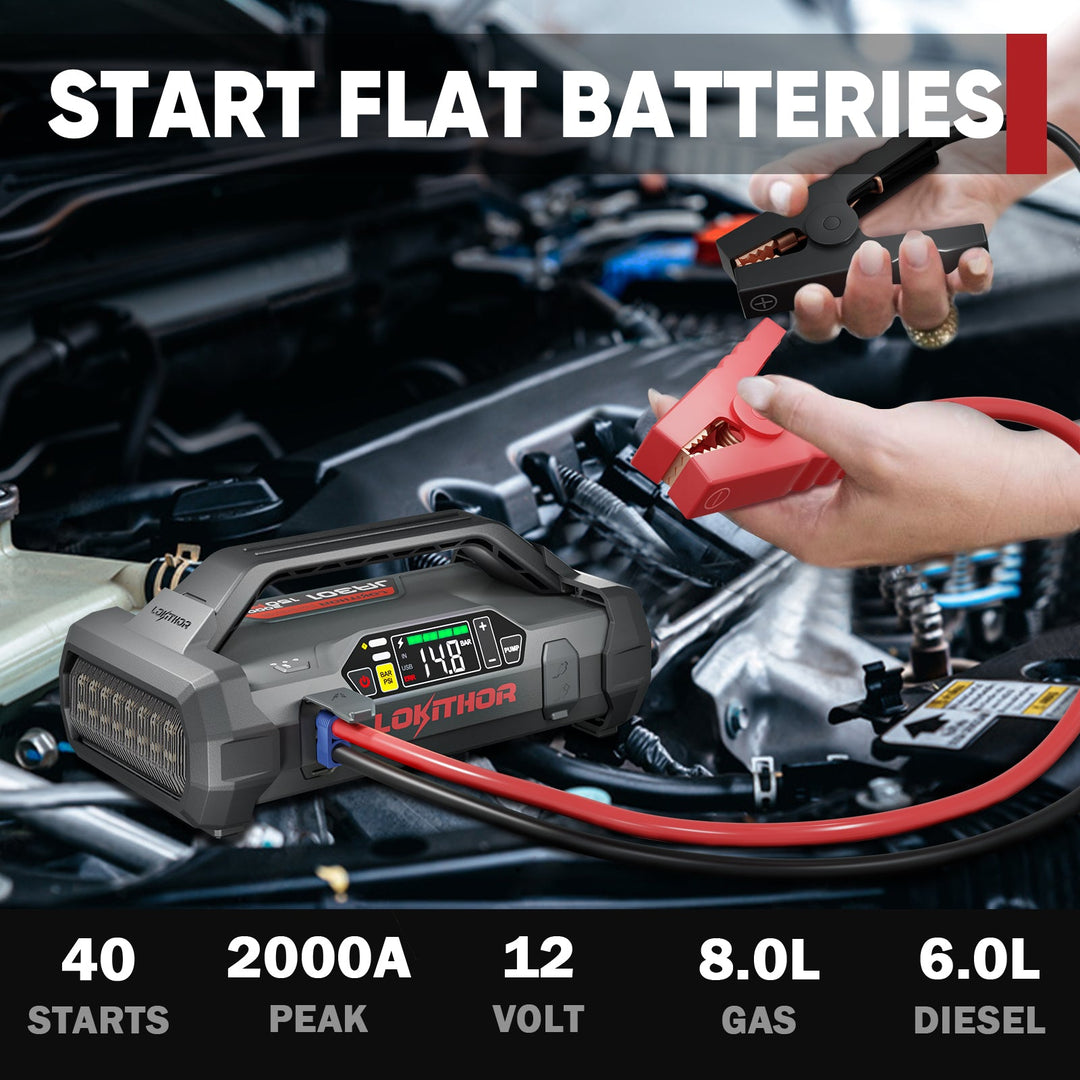 JA301 Jump Starter with Air Compressor 2000Amp