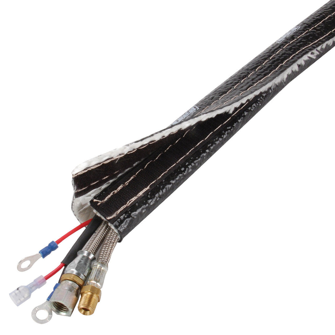 Heat Barrier Shield, Fire Wrap 3000, Black, Velcroآ® Closure, Hoses/Wire, 2 ft. Length, Each