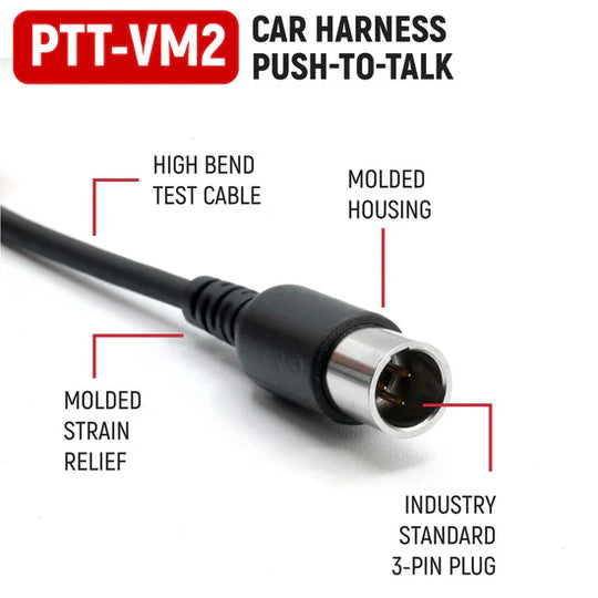 HD Coil Cord Velcro PTT (Car Harness) - Topspeed