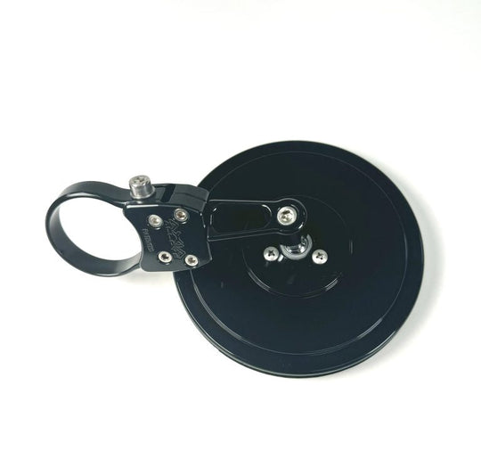 5 Inch Round Convex Side Mirror - Black, Each