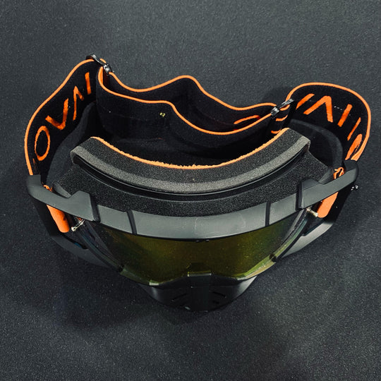 Goggle, SAFETY, Elite Design, Orange / Black, Orange Pre-Curved lens, Each