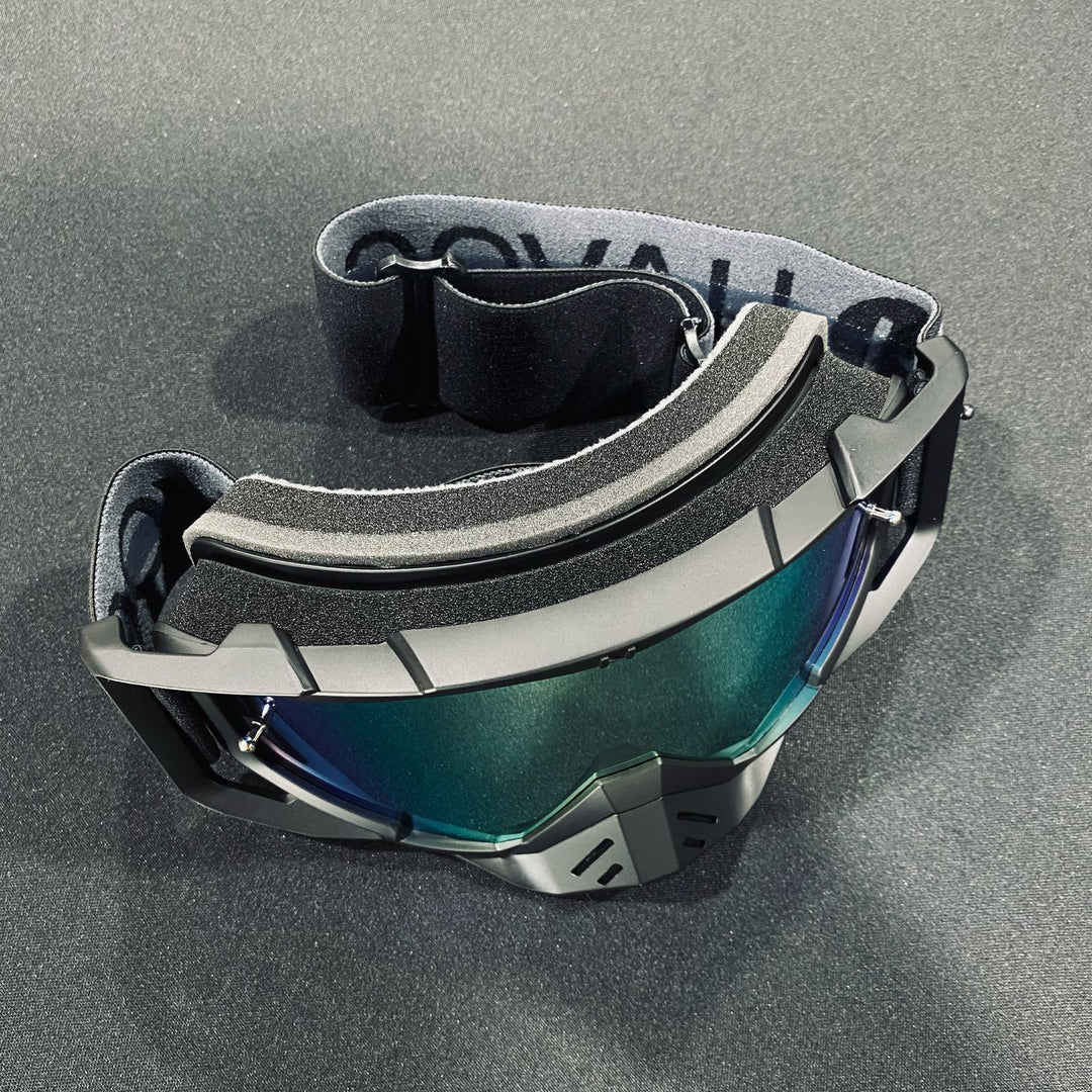 Goggle, SPACE, Elite Design, Black / Gray, Gold Pre-Curved lens, Each