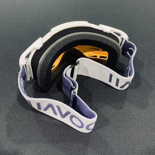 Goggle, ULTRAVIOLET, Elite Design, White / Light Purple, Orange Pre-Curved lens, Each