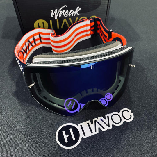 نظارات واقية، باتريوت، تصميم إنفينيتي، حزام الولايات المتحدة الأمريكية، عدسة مغناطيسية زرقاء، إطار أبيض، كل واحدة