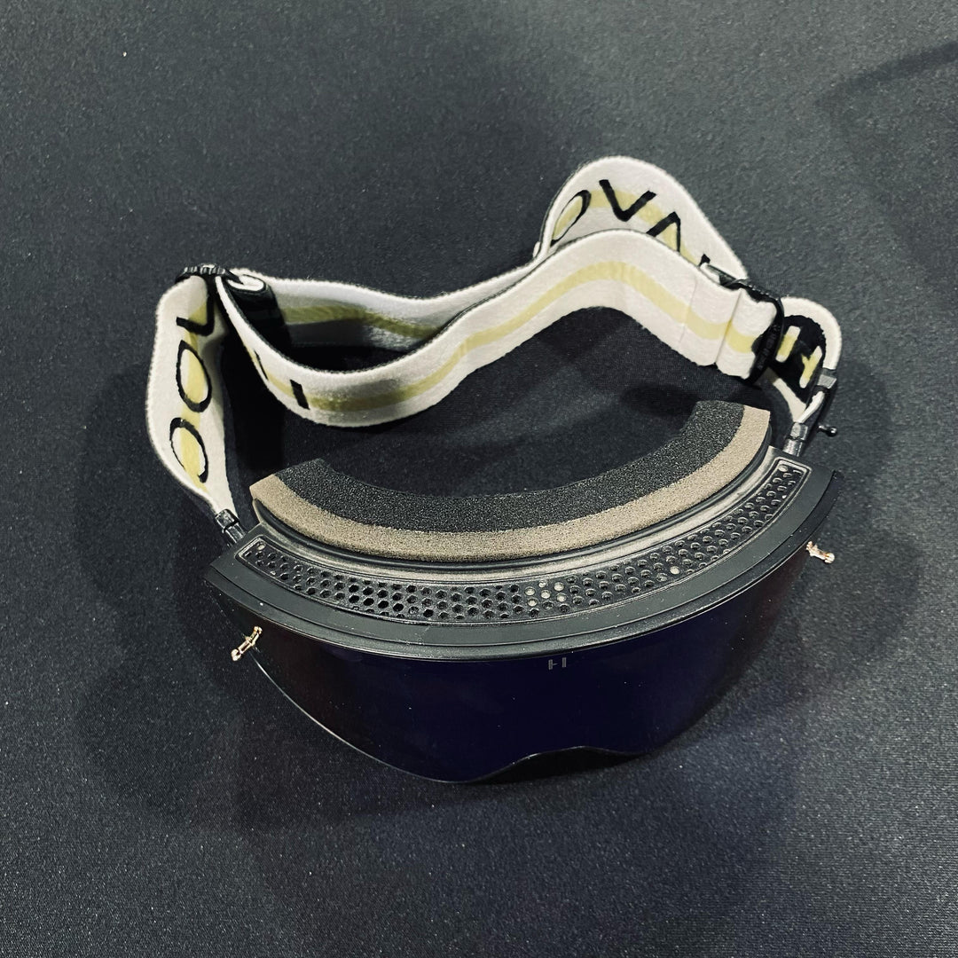 نظارات واقية، الولايات المتحدة، تصميم إنفينيتي، حزام علم أسود، عدسة مغناطيسية خضراء، إطار أسود، كل واحدة