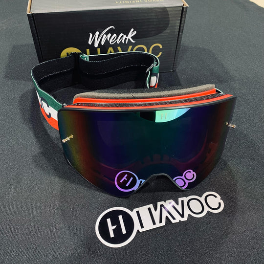 نظارات واقية، آ،فيفا مكسيكو!، تصميم إنفينيتي، حزام علم المكسيك، عدسة مغناطيسية خضراء، إطار أحمر، كل واحدة