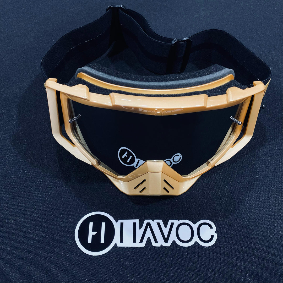 Golden Gold / Black Silver Mirror Pre-Curved lens, Each