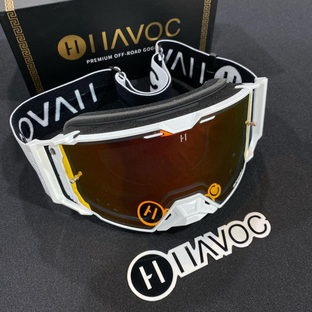 Tempest Helios White Strap Red Crystal HD Lens White Frame, Each